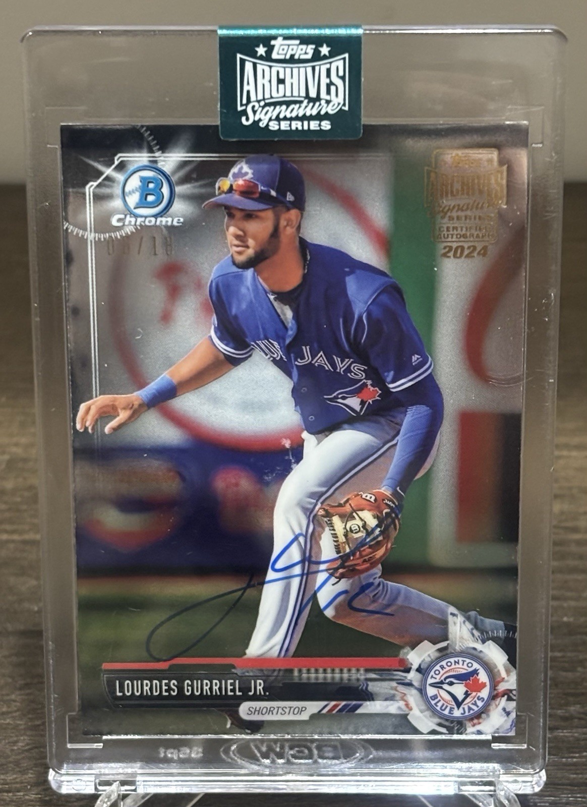 Lourdes Gurriel Jr Auto 6/18 Topps Archives Bowman Chrome NM-Mint Rookie Card