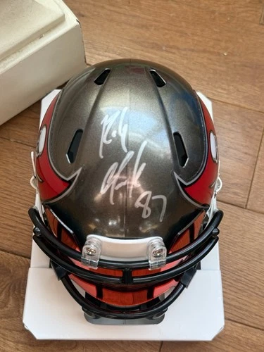 Rob Gronkowski Tampa Bay Buccaneers Autographed Mini Helmet JSA COA.
