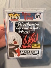 Funko Pop! Tokyo Ghoul Ken Kaneki Hot Topic GITD Figure Signed, PSA Certified