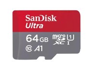 SanDisk Ultra 64 GB Class 10/UHS-I U1 microSDXC - 140 MB/s Read - 104 MB/s