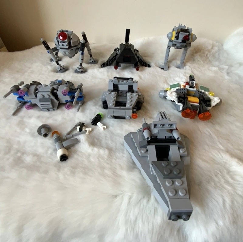 LEGO Star Wars Microfighters Vehicles 7 Ships Built Models No Minifigs