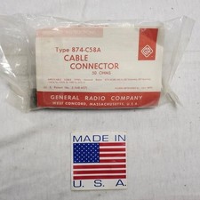 General Radio Co. 874-C58A Cable Connector 50 OHMS New Old Stock in Sealed Bag