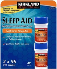 Signature Sleep Aid 192 Tablets Nighttime Sleeping Pills Fast Relief Supplement