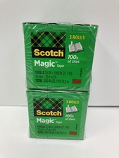 Scotch Magic Tape 3 ROLLS 3/4In X 1000IN LOT OF 2