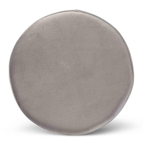 Baxton Studio Chaela Gray Velvet and Gold Finished Metal Ottoman - Picture 3 of 7