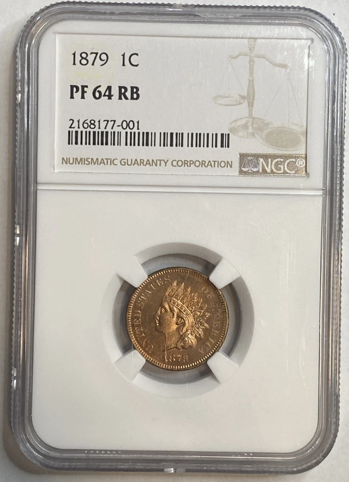 1879 - Indian Cent Proof - NGC PF64RB Nearly Full Red Exact Coin Imaged - Image 3 of 4