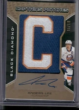 2025-26 UD Black Diamond Anders Lee Captains Patches Auto /18