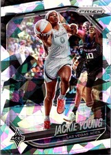 Jackie Young 2025 Panini Prizm WNBA Ice #23 Las Vegas Aces