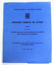 British Leyland Moving People In Cities Bus Company Paper Apr 1973
