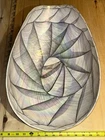 VTG Murano Italian Art Glass Bowl Sea Shell XL 20” Folded Fornace Ferro* RARE!