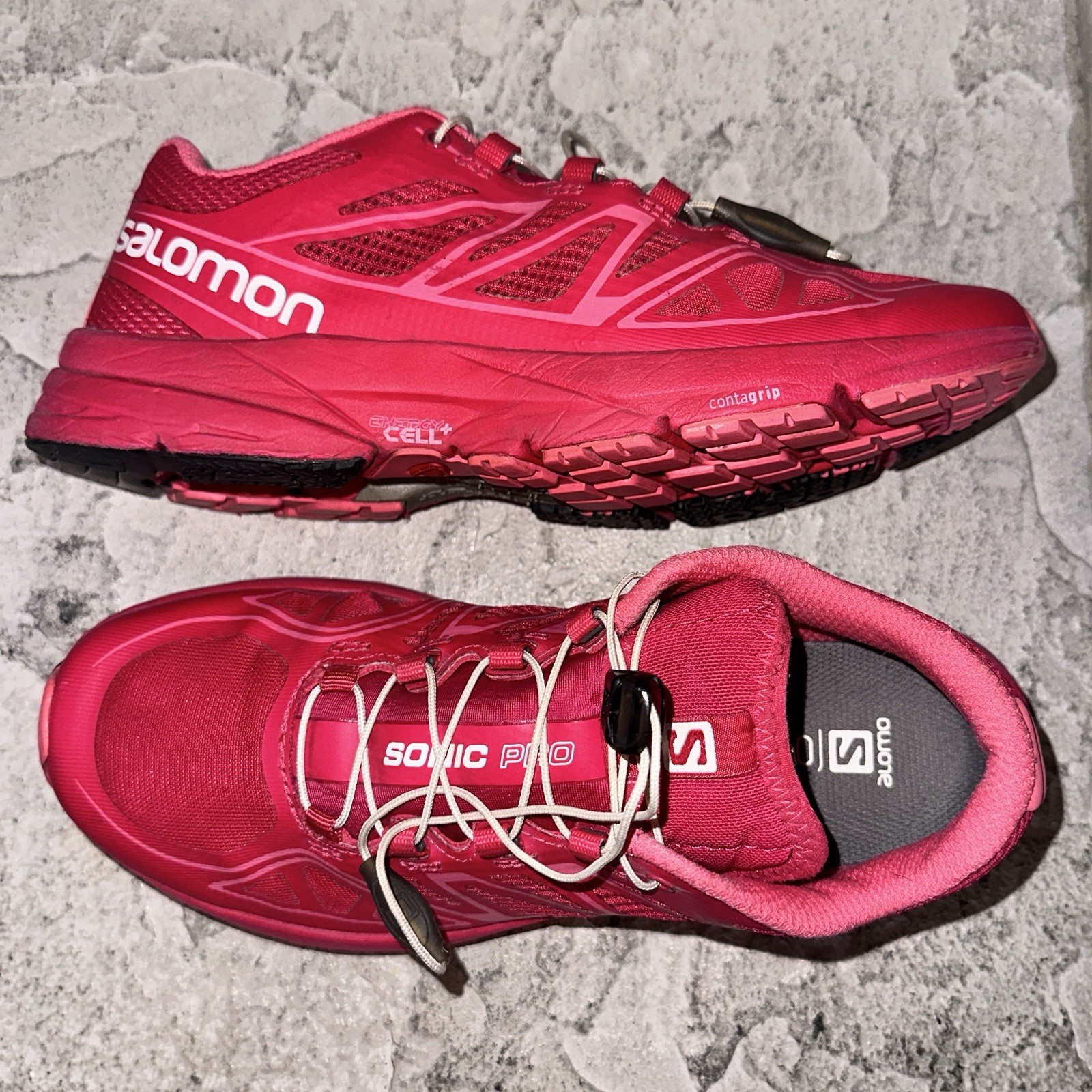 Scarpe sneakers Salomon Sonic Pro 3D Flex SensiFit + lacci EndoFit Lock 6 5 donna