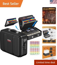 Fireproof Document Box, Hard Case Fireproof Document Organizer with Lock, Wat...