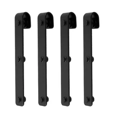 4pcs Sliding Barn Door Hardware Track Kit Black Mini Sliding Door Hardware I ...