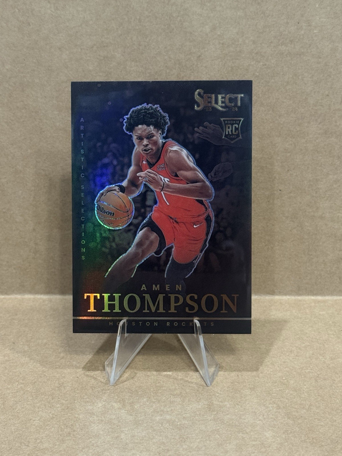 Amen Thompson RC 2023-24 Panini Select Artistic Selections Case Hit SP
