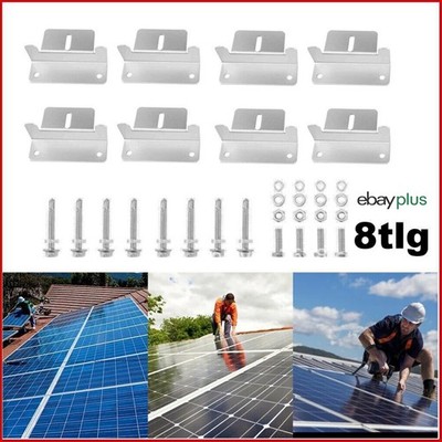 Solar Panel Z Klammer Befestigung Halterung Flach Dach Wand Fixing Kit 0%MwSt.