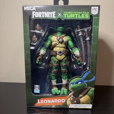 NECA Fortnite x TMNT Leonardo Action Figure  Leo Emote Code New In Hand