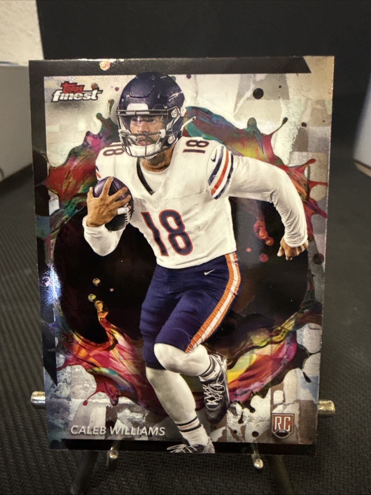 🔥2024-25 Topps Finest Caleb Williams Rare Checkerboard Refractor #247 Bears🔥