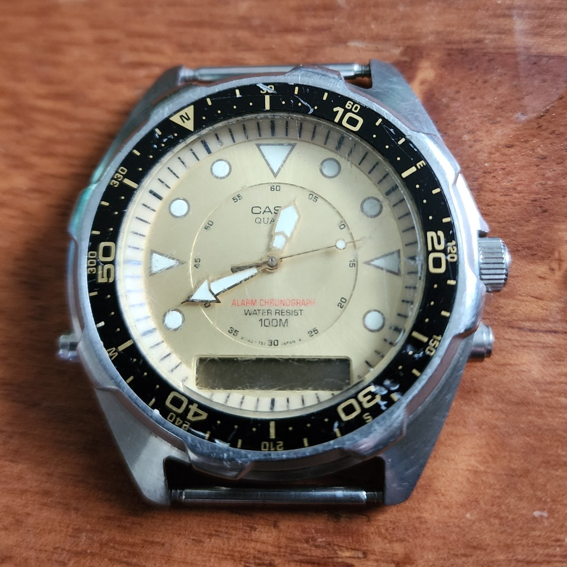 Casio 358 Amw-320c WR 100m Quartz Analog Digital Men's Watch Ship