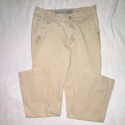 Red Camel Men's Beige Cotton Twill Casual Pants Size 30 Straight Leg Flat Front