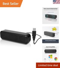 Upgraded USB Computer /Laptop Speaker with Stereo Sound Enhanced Bass, Por...