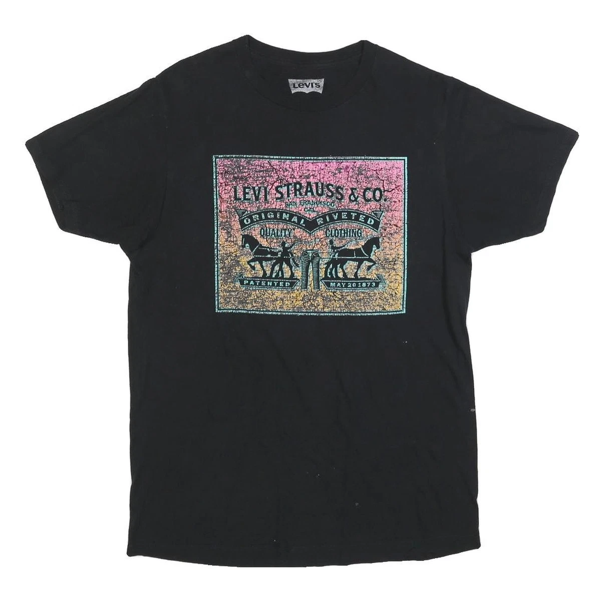 T-shirt Homme Levi's Noir Taille M - Coupe Vintage, 100% Coton (Très Bon état)