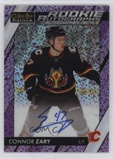 2023 O-Pee-Chee Platinum Rookie Violet Pixels 91/99 Connor Zary #R-CZ Auto 1e7g