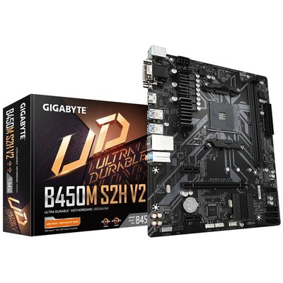 GIGABYTE B450m s2h v2 Mainboard AM4 +CPU +RAM