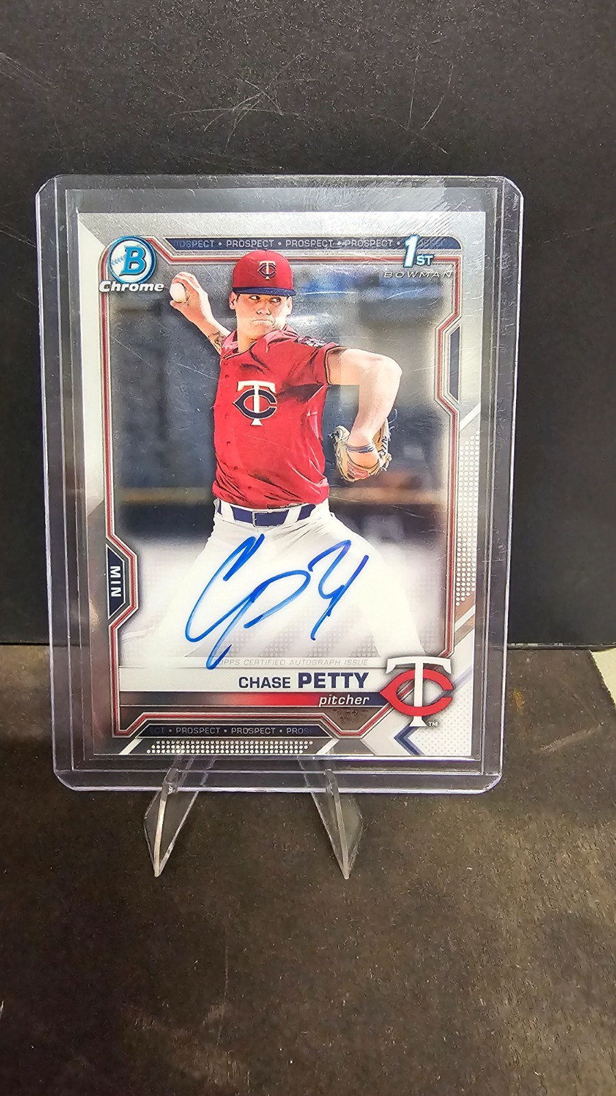 2021 Bowman Draft Chase Petty Chrome Auto RC 1st #CDA-CP Twins