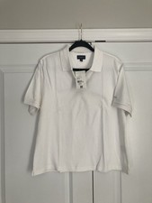 Women's Burberry Golf Polo Shirt Large 2-Button Cream Pullover NWT Vintage Y2K
