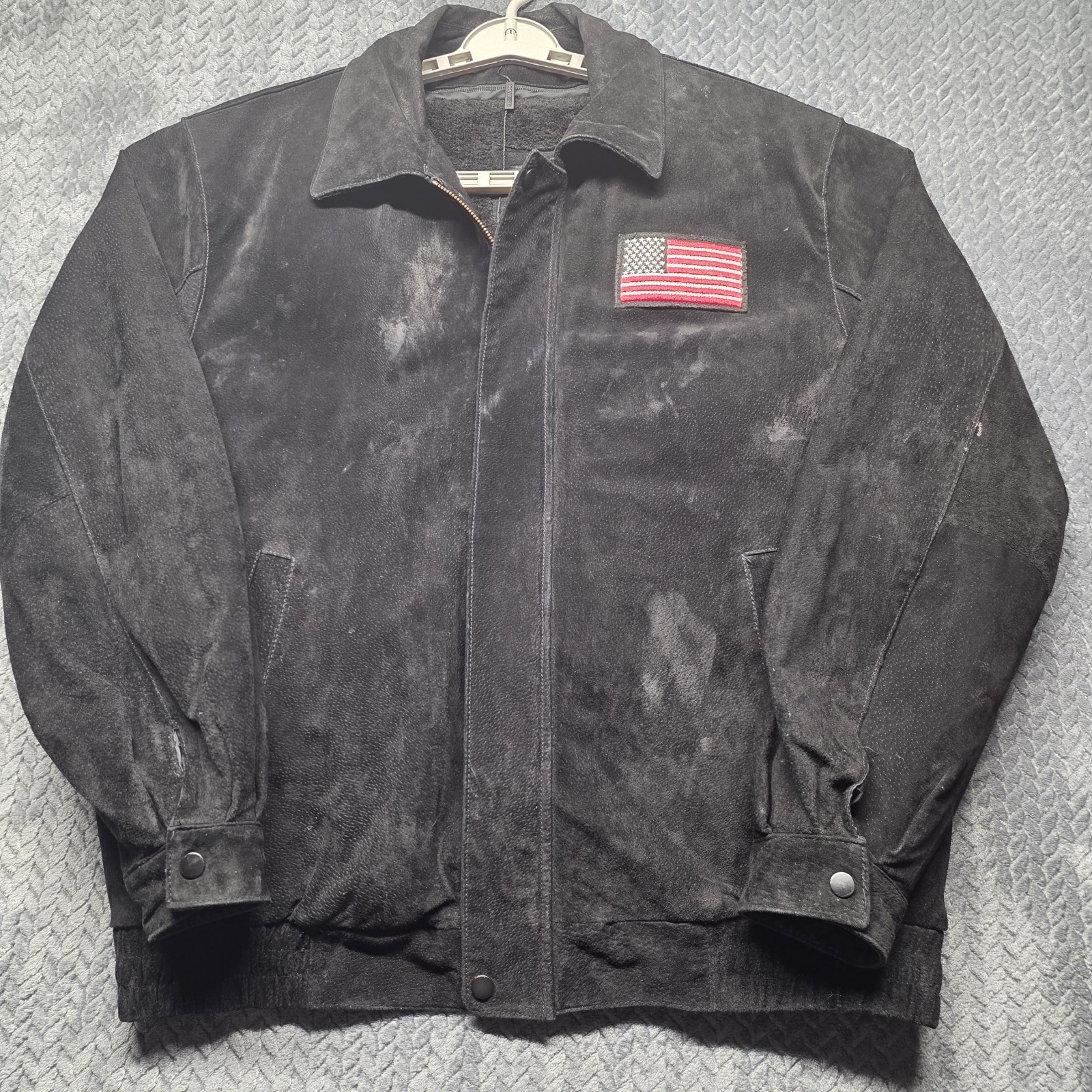 Ameri Mode Men’s XXL Black Suede Leather Motorcyc… - image 3