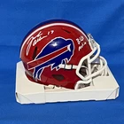 Josh Allen Buffalo Bills 90’s Throwback Mini Helmet signed,inscribed Beckett COA