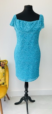 Star Julian McDonald  Off Shoulder Turquoise Blue Events Day /Night Dress UK 16