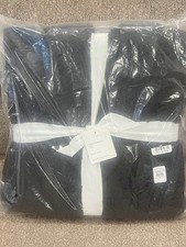 NEW Pottery Barn Cozy Ribbed Robe, Adult Medium, Charcoal Gray