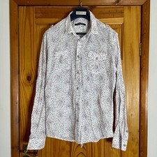 Guide London Long Sleeve White Floral Shirt With Epaulettes XXL BNWOT RRP £90 ✅