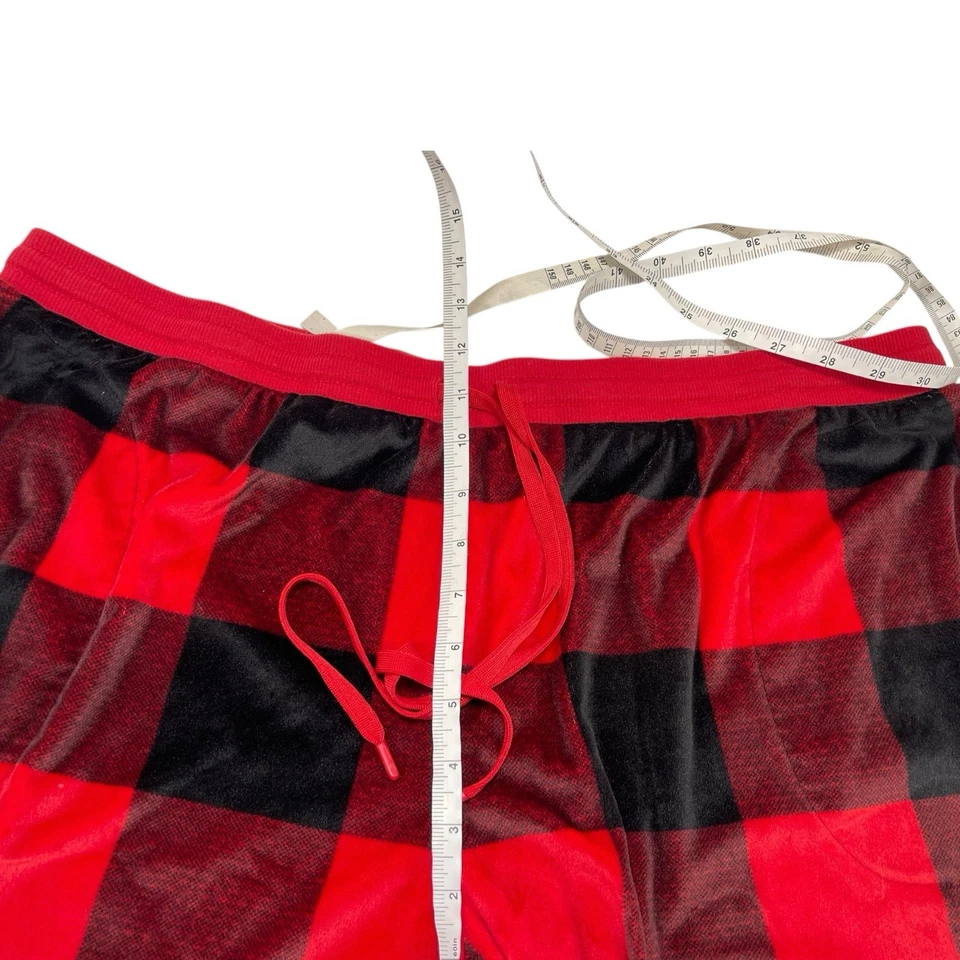Pantalones de salón suaves Secret Treasures para mujer 2X 18W-20W pijamas rojos negros a cuadros Foto 4 de 4