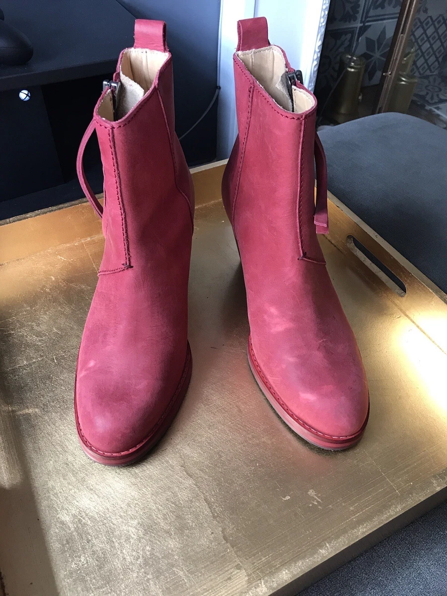 Dark pink store ankle boots