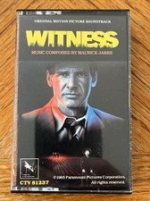 1985 Witness OST Cassette Tape Paper Label No Barcode Maurice Jarre CTV 81237