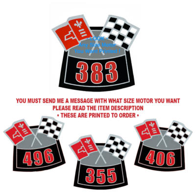 Crossed Flag  Air Cleaner DECAL  Any CID!!  Custom Made To Order!