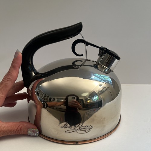 Vintage 1801 Revere Ware 2 qt Tea Kettle Copper Bottom Rome NY USA