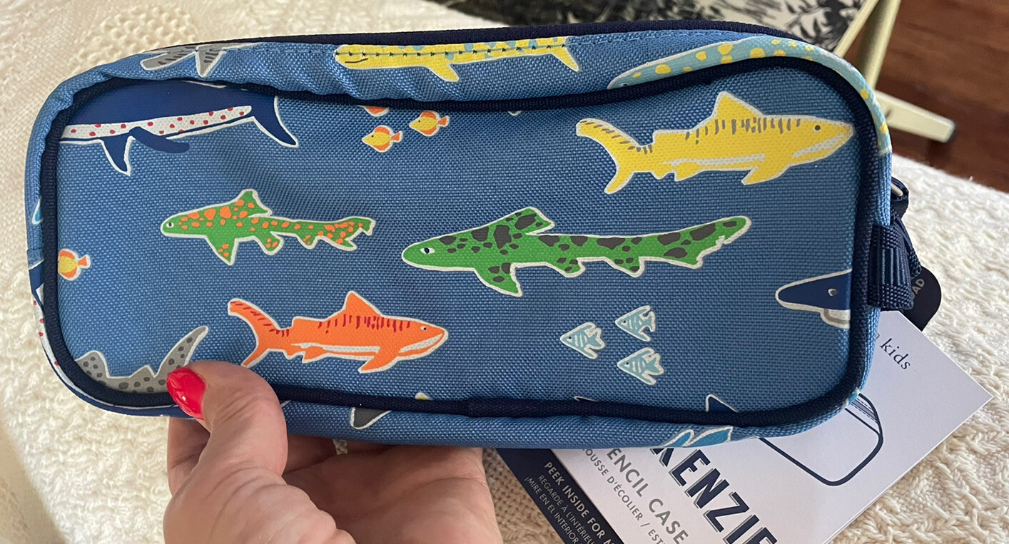 PONY CUSTODIA PORTAMATITE scuola ceramica fienile squalo borsa vacanza isola festa florida oceano 