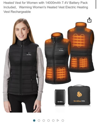 SKYSHALO Heated Vest, Women Electric Heating Vest With 16000 MAh Battery Pack 8 Heating Zones Lightweight Size S 2025 Update Tcknk8qsmhs05tbk8001v9 250929 - View #8