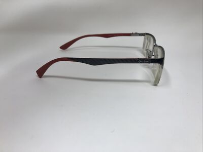RAY BAN RB 8411 2509 54-17-140 CARBON FIBER RED BLACK HALF RIM SEE