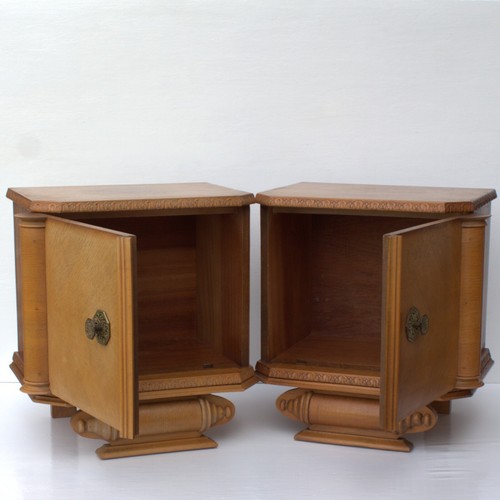Antique 2 Art Deco Bedside Tables nightstands vanity end tables 1940's home deco - Picture 5 of 19