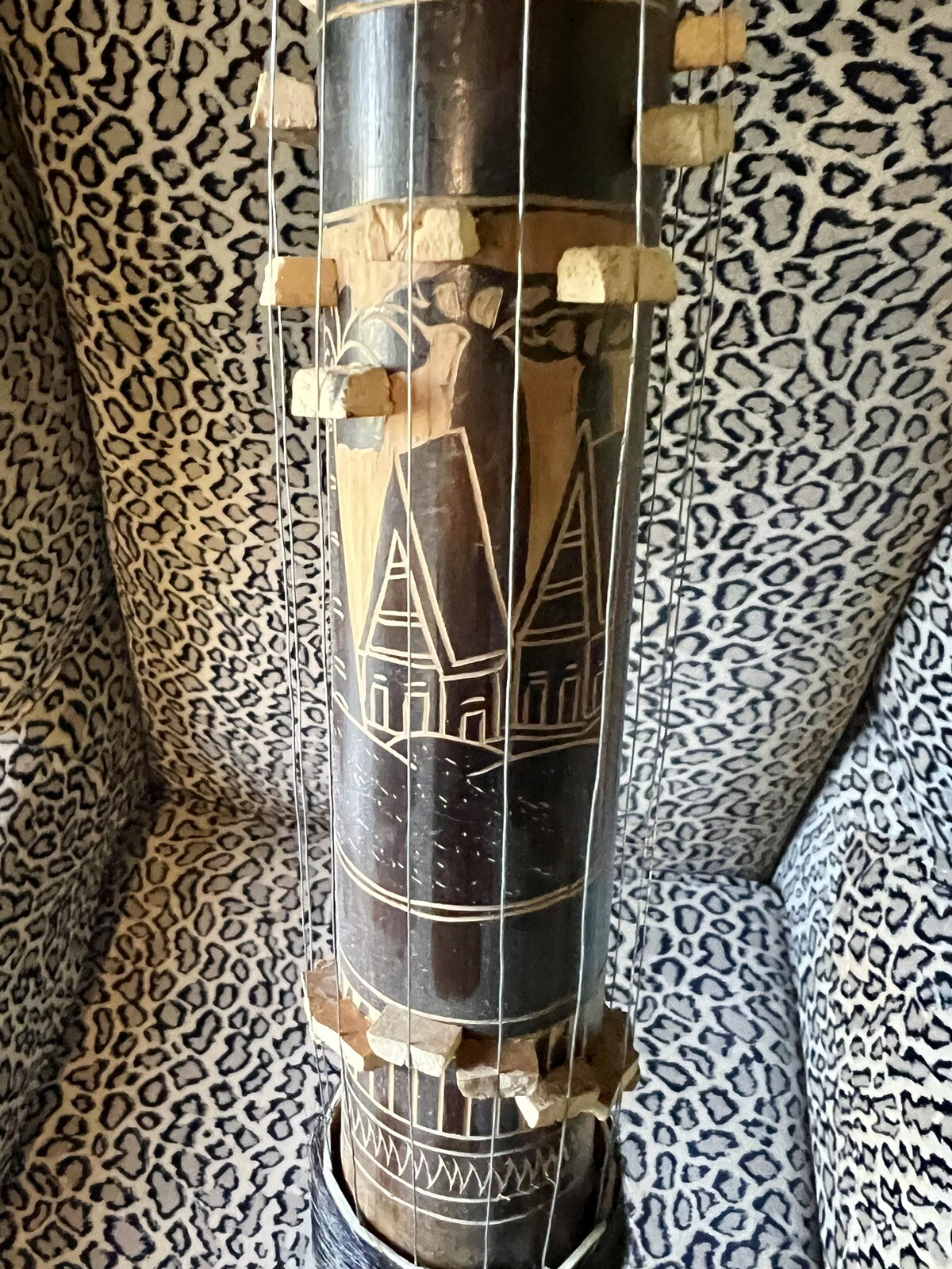 Madagascar Valiha Zither Tube Bamboo 14 String 20” Harp African