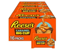 NEW!REESE'S Big Cup Caramel Milk Chocolate Peanut Butter Cups 16 Count 1.4 Ounce