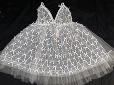 NEW Vintage Victoria's Secret Small Sheer White Tulle Lingerie Bridal Wedding