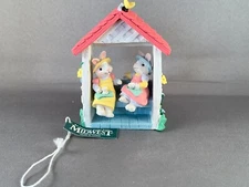 COTTONTAIL LANE TEA TIME BUNNY LADYS ON ARBOR GARDEN BENCH COLLECTIBLE MIDWEST