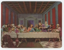 The Last Supper Da Vinci 1960's Multi Motion Vari-Vue Lenticular 3-D Postcard