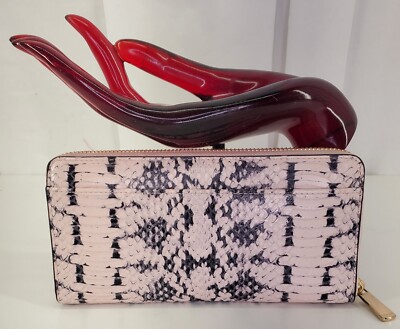 COACH MADISON FULL SIZE ACC. ZIP BILLFOLD IN LEATHER GRAPHIC SNAKE PRINT $89.00