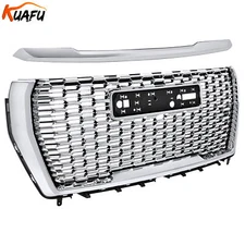 For GMC Yukon Yukon XL 2021-2024 Denali Front Upper Grille & Hood Molding Chrome